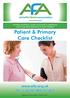 Patient & Primary Care Checklist