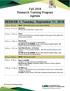 Fall 2018 Research Training Program Agenda. S E S SI ON 1, Tuesday, S eptember 11, 2018