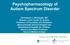 Psychopharmacology of Autism Spectrum Disorder
