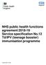 NHS public health functions agreement Service specification No.12 Td/IPV (teenage booster) immunisation programme