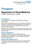 Department of Renal Medicine Patient Information Leaflet