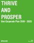 THRIVE AND PROSPER. One Corporate Plan