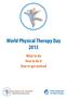 World Physical Therapy Day What to do How to do it How to get noticed