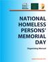 NATIONAL HOMELESS PERSONS MEMORIAL DAY