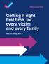 Getting it right first time, for every victim and every family. SafeLives strategy