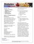 April-May, Diabetes - the Medical Perspective. Diabetes and Food Recipes to Try Menu Suggestions. Hypoglycemia