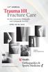 Trauma 101 Fracture Care