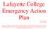 Lafayette College Emergency Action Plan