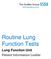 Lung Function Unit Patient Information Leaflet