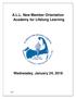 A.L.L. New Member Orientation Academy for Lifelong Learning Wednesday, January 24, 2018