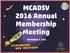 2016 MCADSV Annual Membership Meeting - 1 -