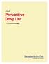 2018 Preventive Drug List
