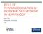 ROLE OF PHARMACOGENETICS IN PERSONALISED MEDICINE IN HEPATOLOGY. Ann Daly Newcastle University UK
