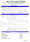 Page 1 of 7 SAFETY DATA SHEET. Section 1: Identification Product information Product Name Active substance Intended Uses Company Details Manufacturer