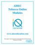 AHEC Tobacco Online Modules