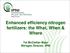 Enhanced efficiency nitrogen fertilizers: the What, When & Where. Tai McClellan Maaz Nitrogen Director, IPNI