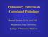 Pulmonary Patterns & Correlated Pathology