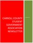 CARROLL COUNTY. December 2015 STUDENT GOVERNMENT ASSOCIATION NEWSLETTER