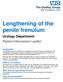Lengthening of the penile frenulum