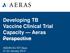Developing TB Vaccine Clinical Trial Capacity Aeras Perspective. Vicky Cardenas, PhD, JD