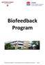 Biofeedback Program. GI Motility Clinic (UMCCC University Medical Clinics of Campbelltown and Camden) Page 1