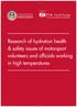 Research of hydration health & safety issues of motorsport volunteers and officials working in high temperatures