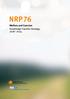 Knowledge Transfer Strategy NRP 76 Welfare and Coercion Past, Present, Future 1 NRP 76. Welfare and Coercion Knowledge Transfer Strategy