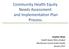 Community Health Equity Needs Assessment and Implementation Plan Process