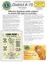 District A-15. Effective Speaking seeks support to ensure this year is a success. Lions Clubs International. News Bulletin February 2014