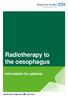 Radiotherapy to the oesophagus