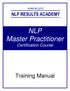 NLP Master Practitioner Certification Course