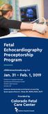 Fetal Echocardiography Preceptorship Program