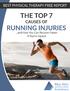 Table of Contents FOREWORD THE TOP 7 CAUSES OF RUNNING INJURIES 1) GET IN SHAPE TO RUN... DON T RUN TO GET IN SHAPE.