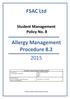 FSAC Ltd. Allergy Management Procedure