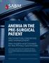 ANEMIA IN THE PRE-SURGICAL PATIENT