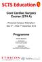 Core Cardiac Surgery Course (ST4 A)