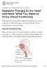 Radiation Therapy to the Head and Neck: What You Need to Know About Swallowing