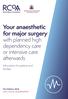 Your anaesthetic for major surgery