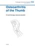Osteoarthritis of the Thumb