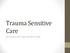 Trauma Sensitive Care. Kim Pinkston LCPC, CADC, BC-DMT, GL-CMA