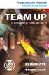 THE ELIMINATE PROJECT MODEL CLUB GUIDE TEAM UP TO CHANGE THE WORLD. UNICEF/NYHQ /Giacomo Pirozzi