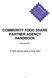 COMMUNITY FOOD SHARE PARTNER AGENCY HANDBOOK