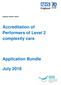 Accreditation of Performers of Level 2 complexity care