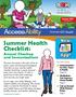 Summer Health Checklist: