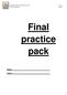 The Egyptian British international school Year 3 Science department Term 2. Final practice pack. Name:. Class:..