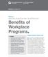 Benefits of Workplace Programs.