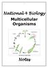 National 4 Biology Multicellular Organisms