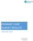 PRIMARY CARE SURVEY RESULTS JANUARY 2018