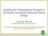 Applying the Precautionary Principle to Consumer Household Cleaning Product Design