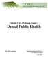 Model Core Program Paper: Dental Public Health